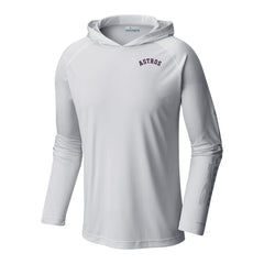 Houston Astros Columbia Terminal Tackle Omni-Shade Pullover Hoodie - White - Columbia on Sale
