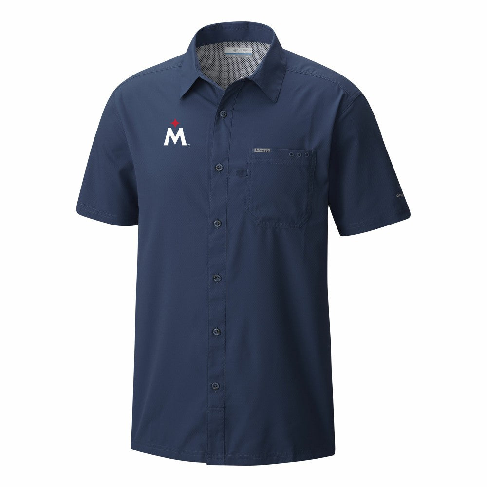 Minnesota Twins Columbia Slack Tide Omni-Wick Button-Up Camp Shirt - Navy - Columbia Lifestyle