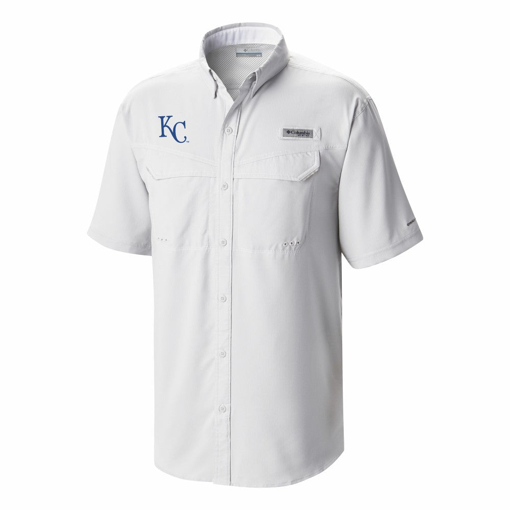 Kansas City Royals Columbia Omni-Wick Low Drag Offshore Button-Up Shirt - White - Columbia Online