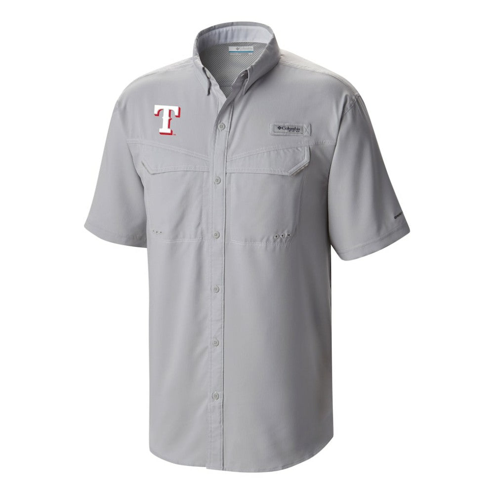 Texas Rangers Columbia Omni-Wick Low Drag Offshore Button-Up Shirt - Gray - Columbia Sale