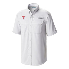 Texas Rangers Columbia Omni-Wick Low Drag Offshore Button-Up Shirt - White - Columbia Online