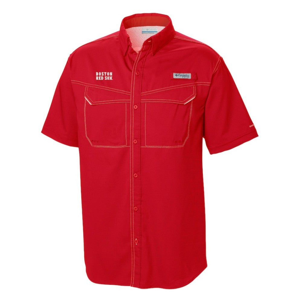 Boston Red Sox Columbia Omni-Wick Low Drag Offshore Button-Up Shirt - Red - Columbia Sale
