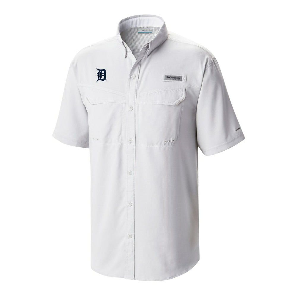 Detroit Tigers Columbia Omni-Wick Low Drag Offshore Button-Up Shirt - White - Columbia Lifestyle