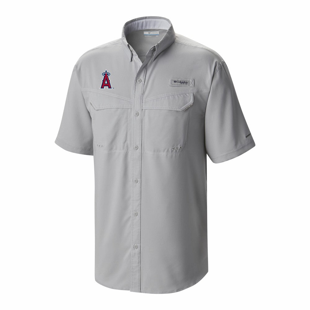 Los Angeles Angels Columbia Omni-Wick Low Drag Offshore Button-Up Shirt - Gray - Columbia Online