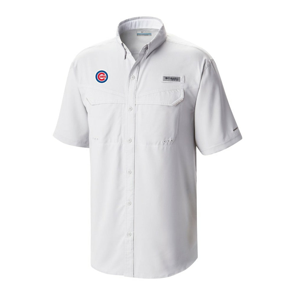 Chicago Cubs Columbia Omni-Wick Low Drag Offshore Button-Up Shirt - White - Columbia Discount