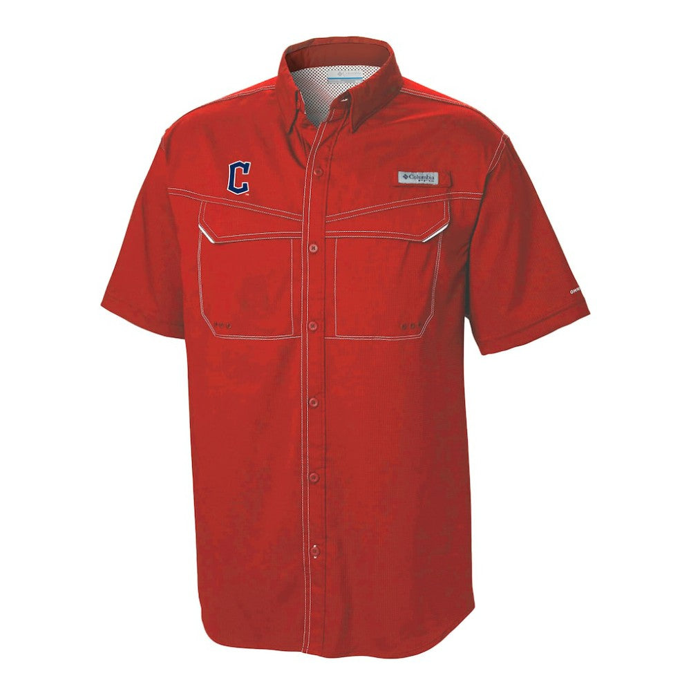 Cleveland Guardians Columbia Omni-Wick Low Drag Offshore Button-Up Shirt - Red - Columbia Discount