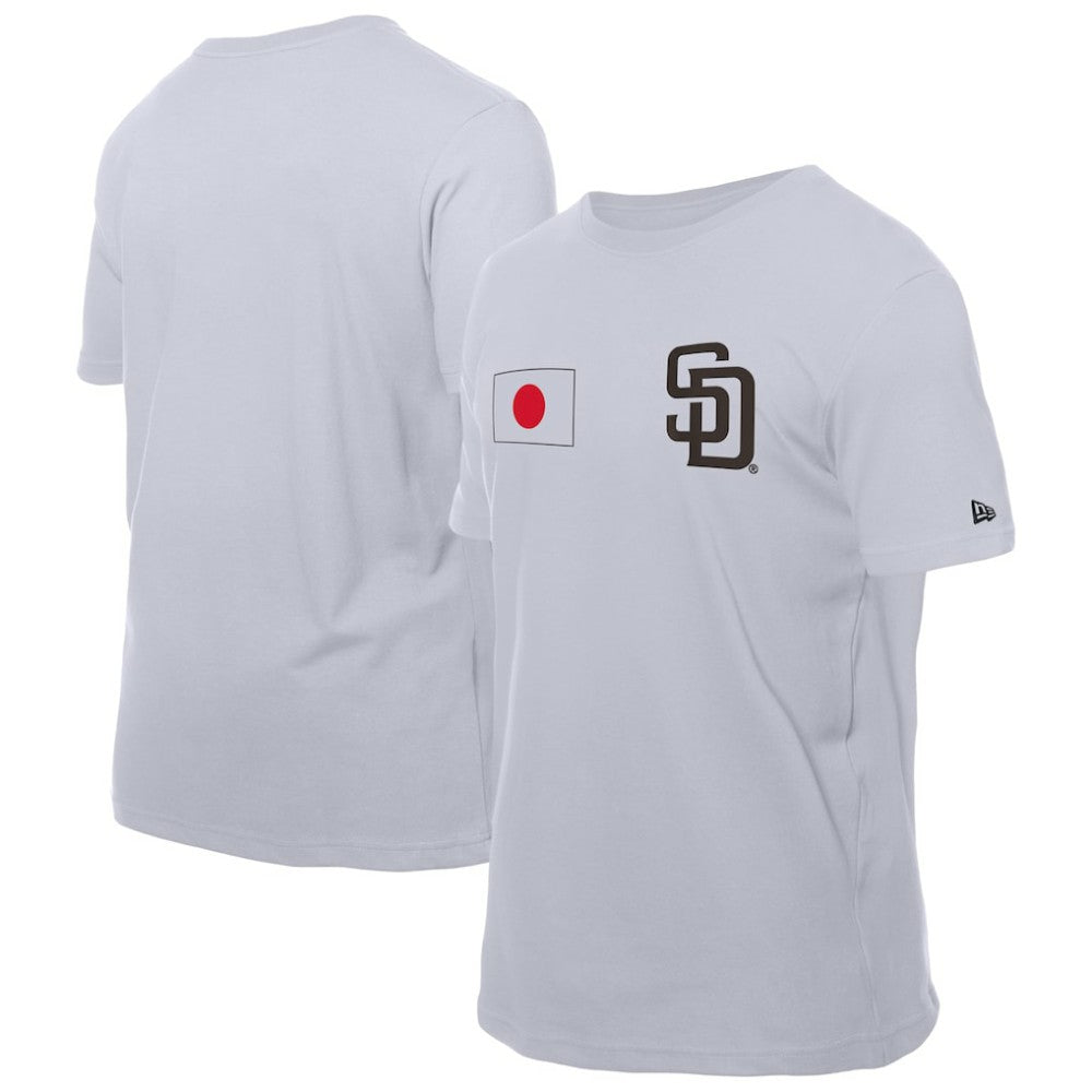 San Diego Padres New Era Japanese Flag T-Shirt - White - New Era on Sale