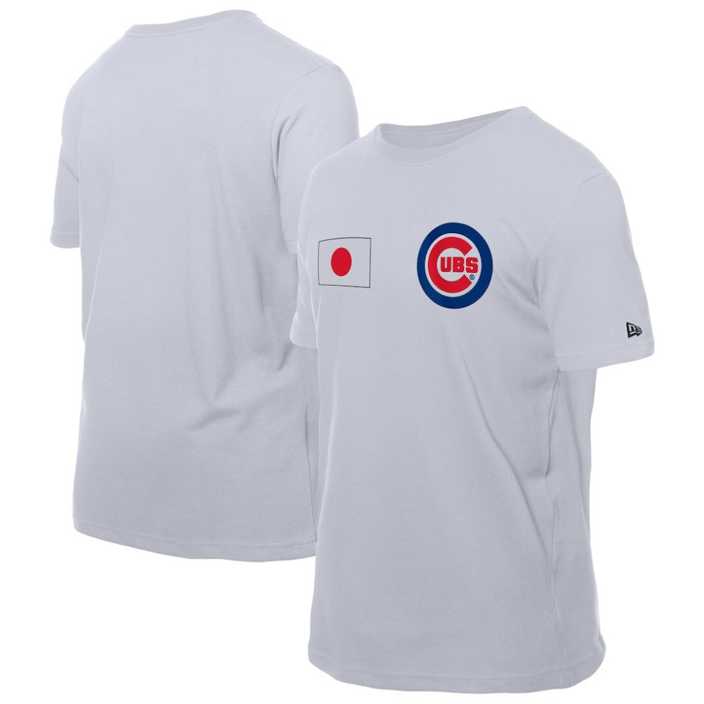 Chicago Cubs New Era Japanese Flag T-Shirt - White - New Era Sale