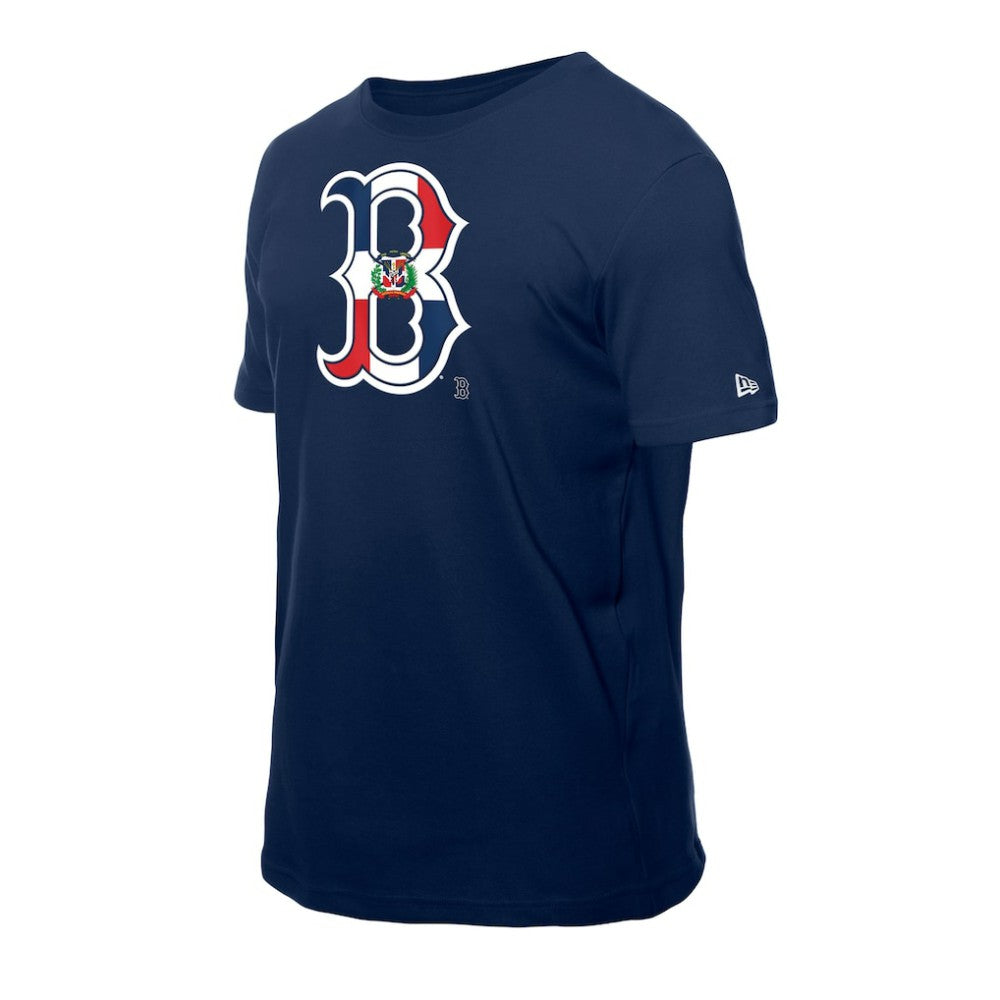 Boston Red Sox New Era Dominican Republic Flag Logo T-Shirt - Navy - New Era Lifestyle