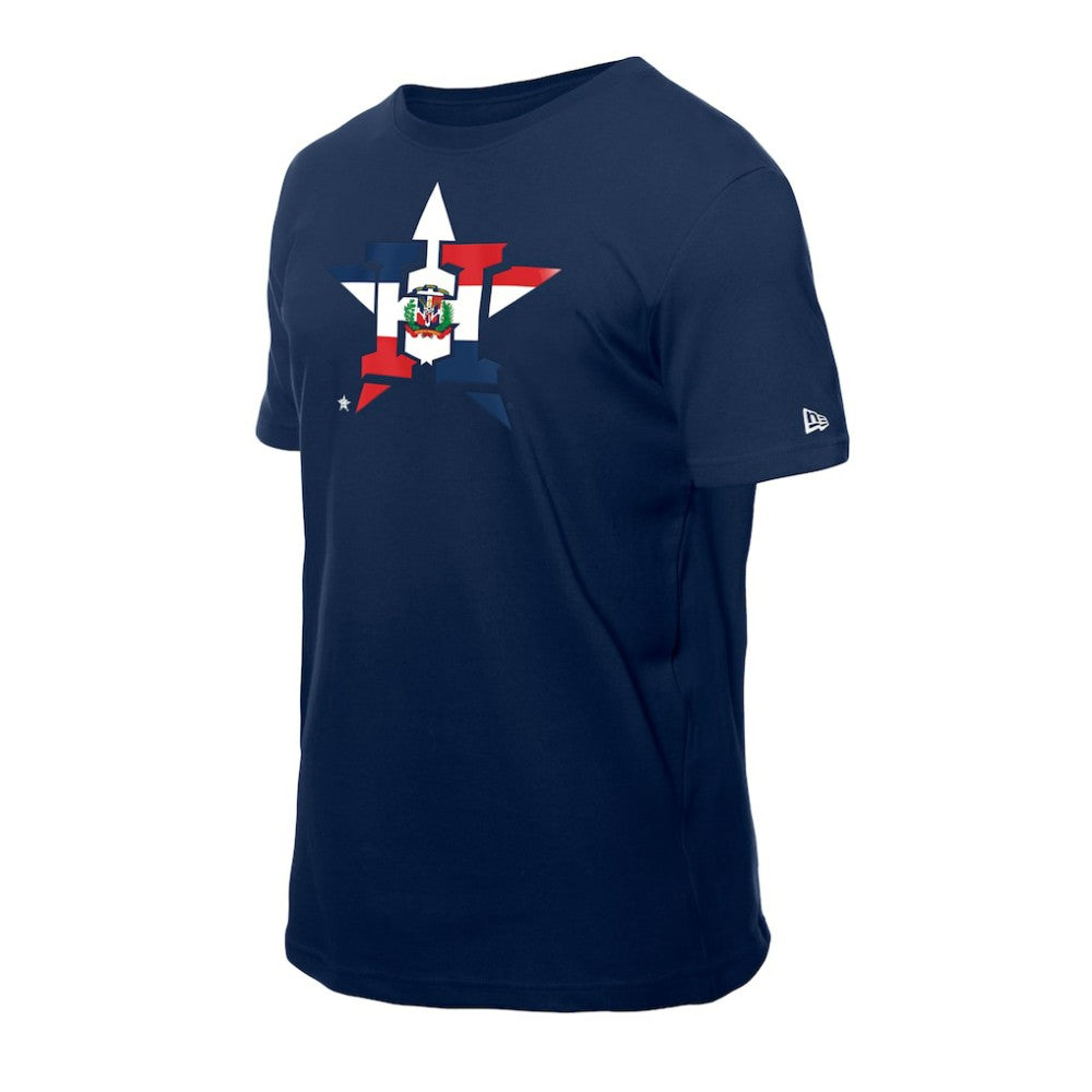 Houston Astros New Era Dominican Republic Flag Logo T-Shirt - Navy - New Era Discount