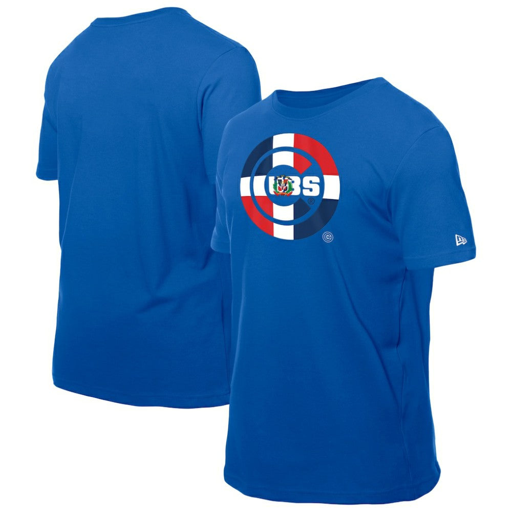 Chicago Cubs New Era Dominican Republic Flag Logo T-Shirt - Royal - New Era Lifestyle