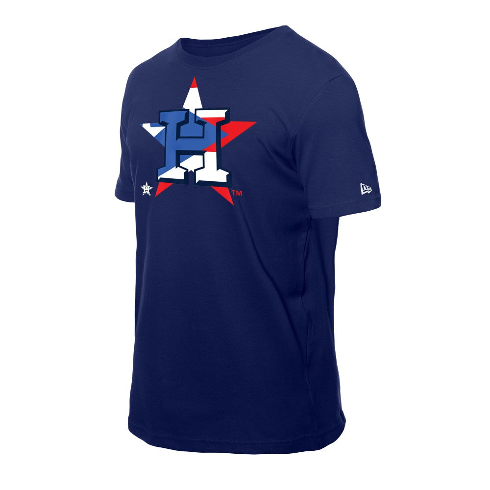 Houston Astros New Era Puerto Rican Flag Logo T-Shirt - Navy - New Era on Sale