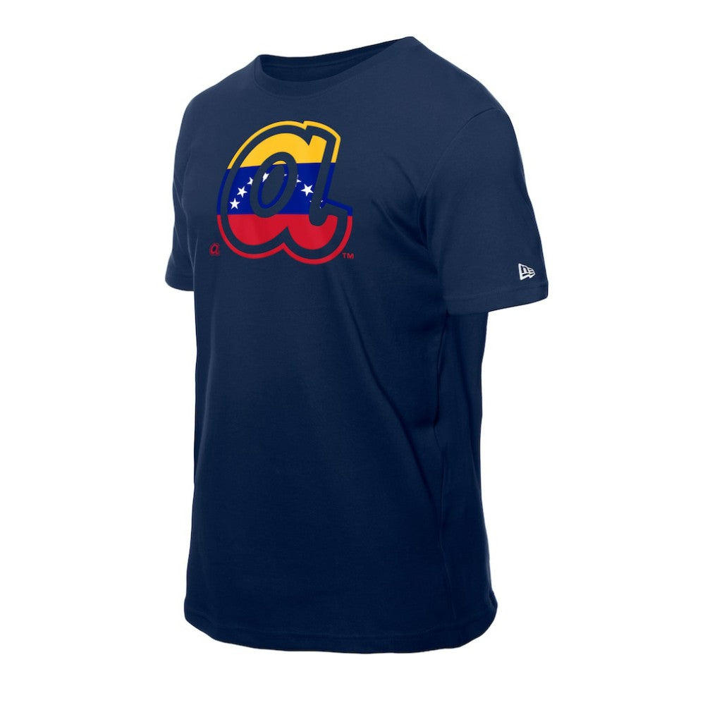 Atlanta Braves New Era Venezuelan Flag Logo T-Shirt - Navy - New Era Sale