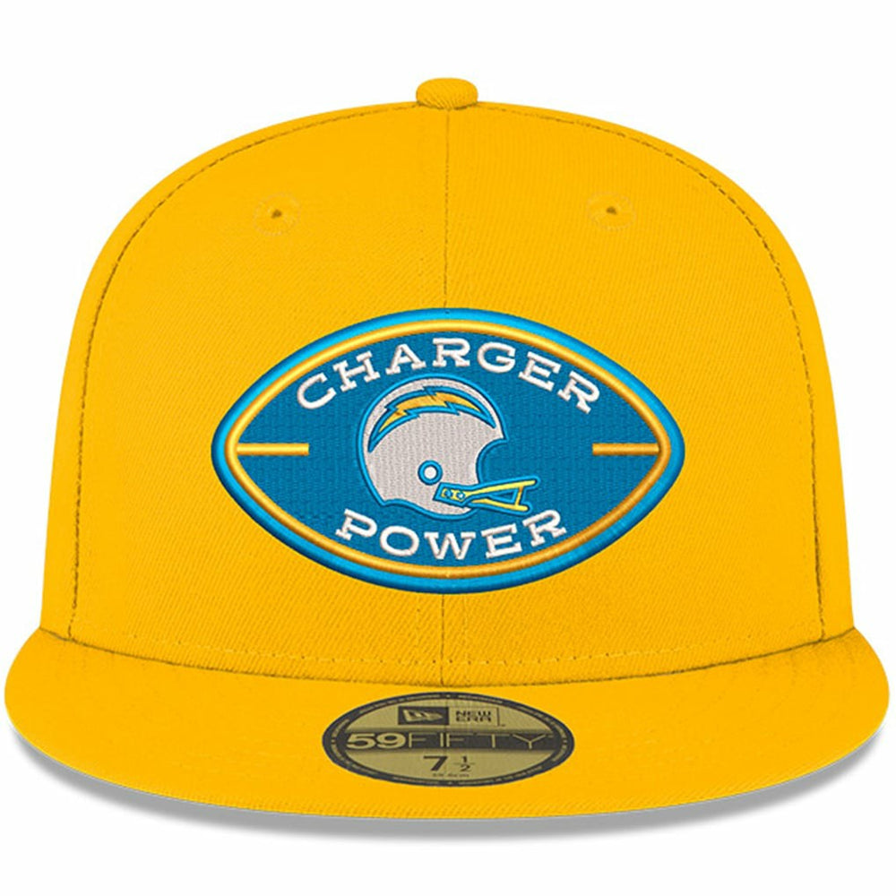 Los Angeles Chargers New Era Charger Power 59FIFTY Fitted Hat Gold