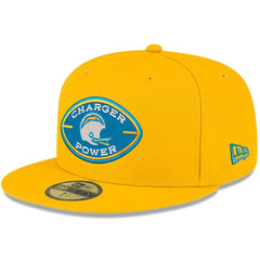 Los Angeles Chargers New Era Charger Power 59FIFTY Fitted Hat Gold
