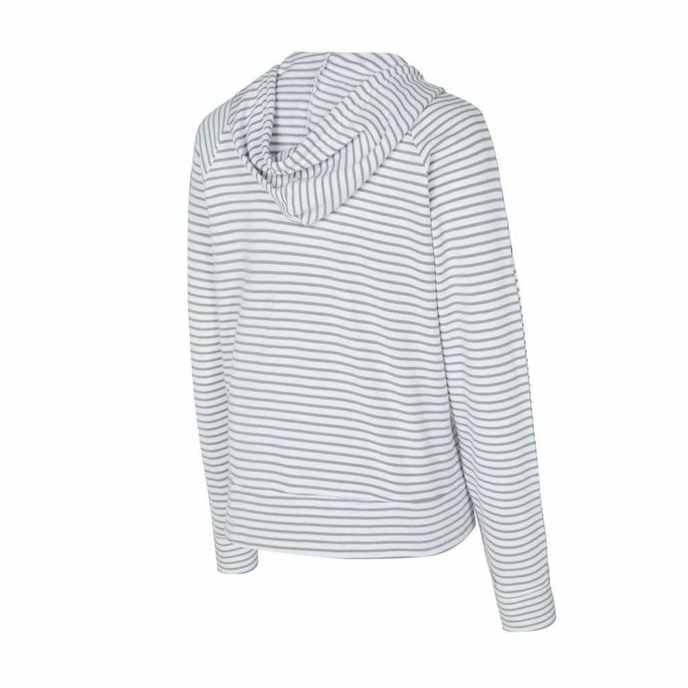 Cincinnati Bengals Concepts Sport Women's Liftoff Striped V-Neck Hoodie White/Gray
