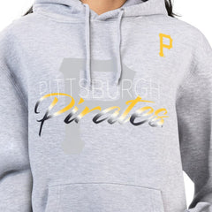 Pittsburgh Pirates G-III 4Her by Carl Banks Women's Shadow Logo Graphic Pullover Hoodie - Heather Gray - MLB Online