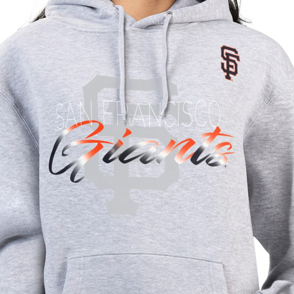 San Francisco Giants G-III 4Her by Carl Banks Women's Shadow Logo Graphic Pullover Hoodie - Heather Gray - MLB Discount