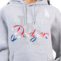 Los Angeles Dodgers G-III 4Her by Carl Banks Women's Shadow Logo Graphic Pullover Hoodie - Heather Gray - MLB Sale