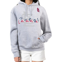 St. Louis Cardinals G-III 4Her by Carl Banks Women's Shadow Logo Graphic Pullover Hoodie - Heather Gray - MLB Sale