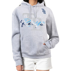 Tampa Bay Rays G-III 4Her by Carl Banks Women's Shadow Logo Graphic Pullover Hoodie - Heather Gray - MLB Online
