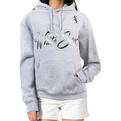 Chicago White Sox G-III 4Her by Carl Banks Women's Shadow Logo Graphic Pullover Hoodie - Heather Gray - MLB Discount