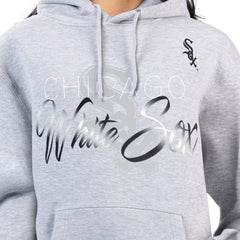 Chicago White Sox G-III 4Her by Carl Banks Women's Shadow Logo Graphic Pullover Hoodie - Heather Gray - MLB Discount