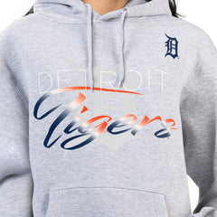 Detroit Tigers G-III 4Her by Carl Banks Women's Shadow Logo Graphic Pullover Hoodie - Heather Gray - MLB Sale
