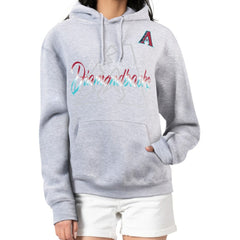 Arizona Diamondbacks G-III 4Her by Carl Banks Women's Shadow Logo Graphic Pullover Hoodie - Heather Gray - MLB on Sale