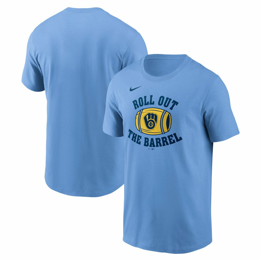 Milwaukee Brewers Nike Local Hometown T-Shirt - Light Blue - Nike on Sale