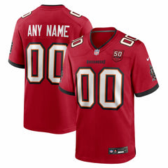 Nike Tampa Bay Buccaneers 50th Season Custom Game Jersey Red