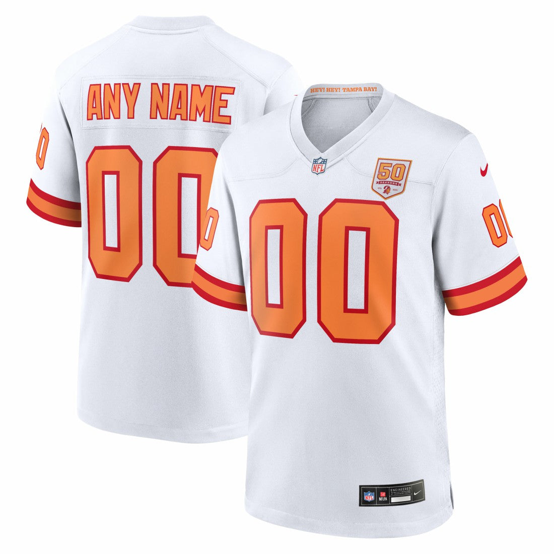 Nike 76 Tampa Bay Buccaneers 50th Season Custom Game Jersey White