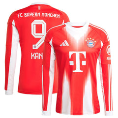 Harry Kane Bayern Munich 2025/26 Home Replica Long Sleeve Jersey Red - Adidas cheap