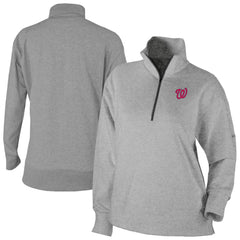 Washington Nationals Columbia Women's Birchwood Hills Quarter-Zip Pullover - Gray - Columbia on Sale