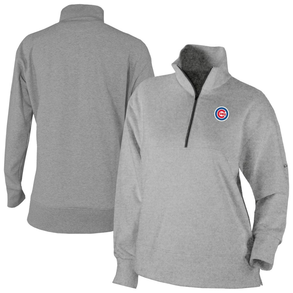 Chicago Cubs Columbia Women's Birchwood Hills Quarter-Zip Pullover - Gray - Columbia Online