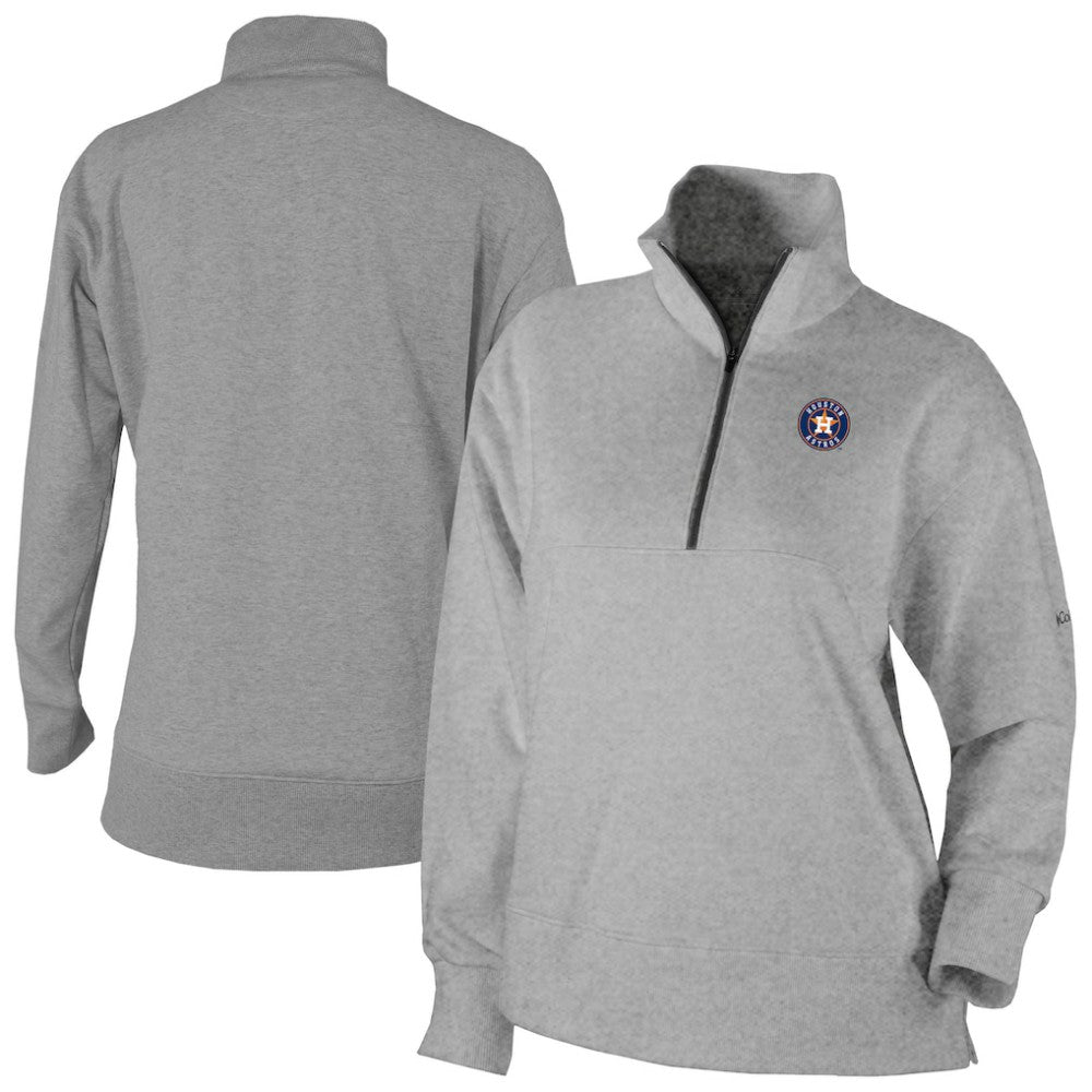 Houston Astros Columbia Women's Birchwood Hills Quarter-Zip Pullover - Gray - Columbia Sale