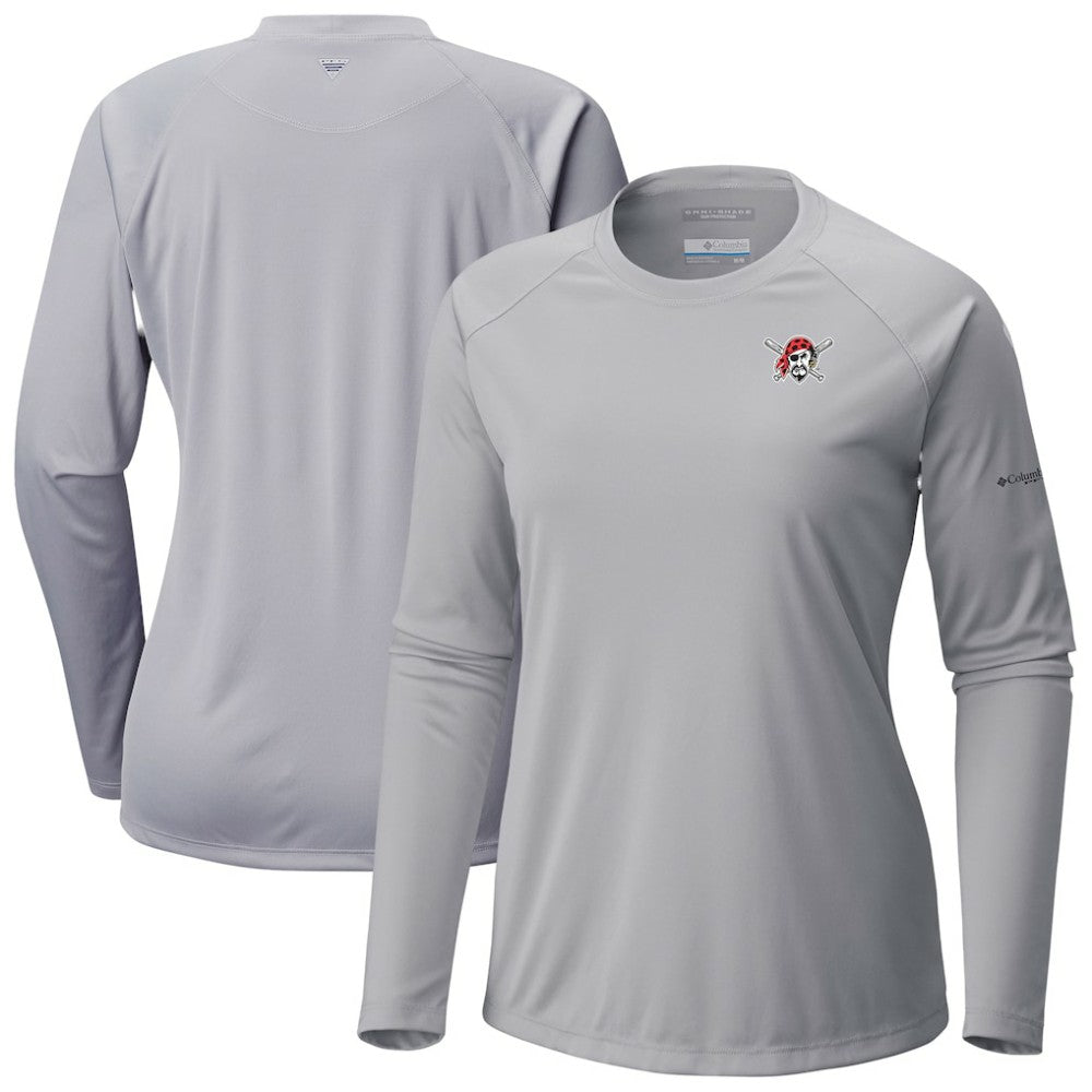 Pittsburgh Pirates Columbia Tidal Tee II Long Sleeve T-Shirt - Gray - Columbia Discount