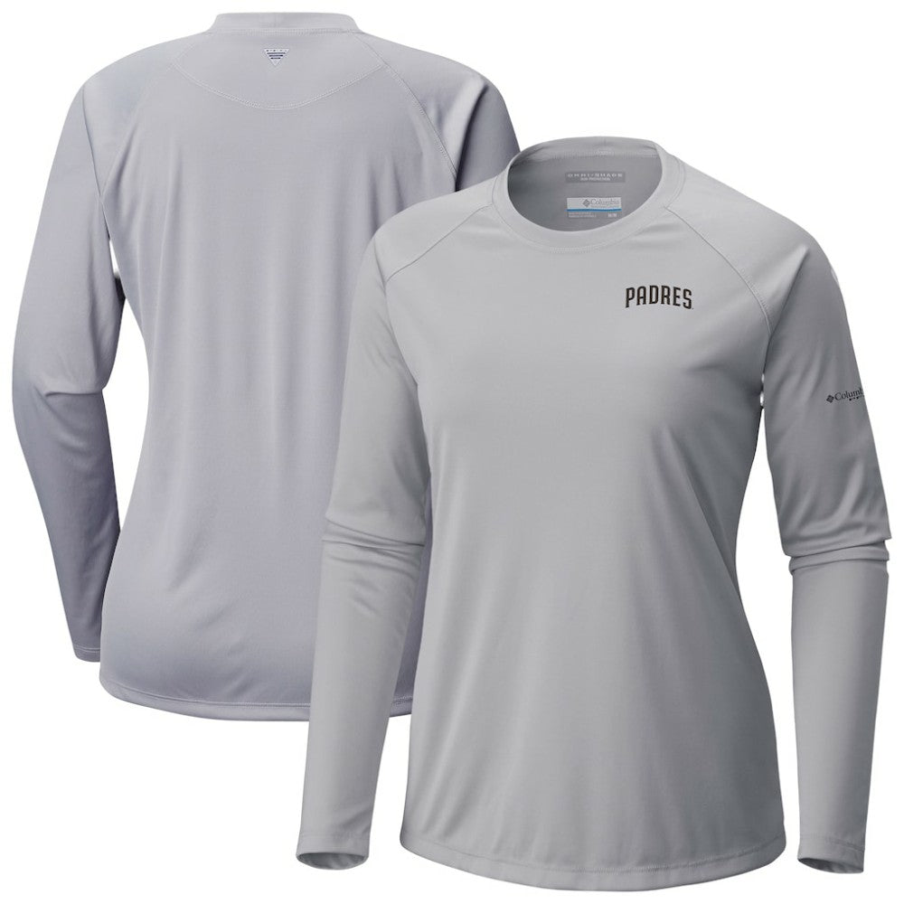 San Diego Padres Columbia Tidal Tee II Long Sleeve T-Shirt - Gray - Columbia Discount
