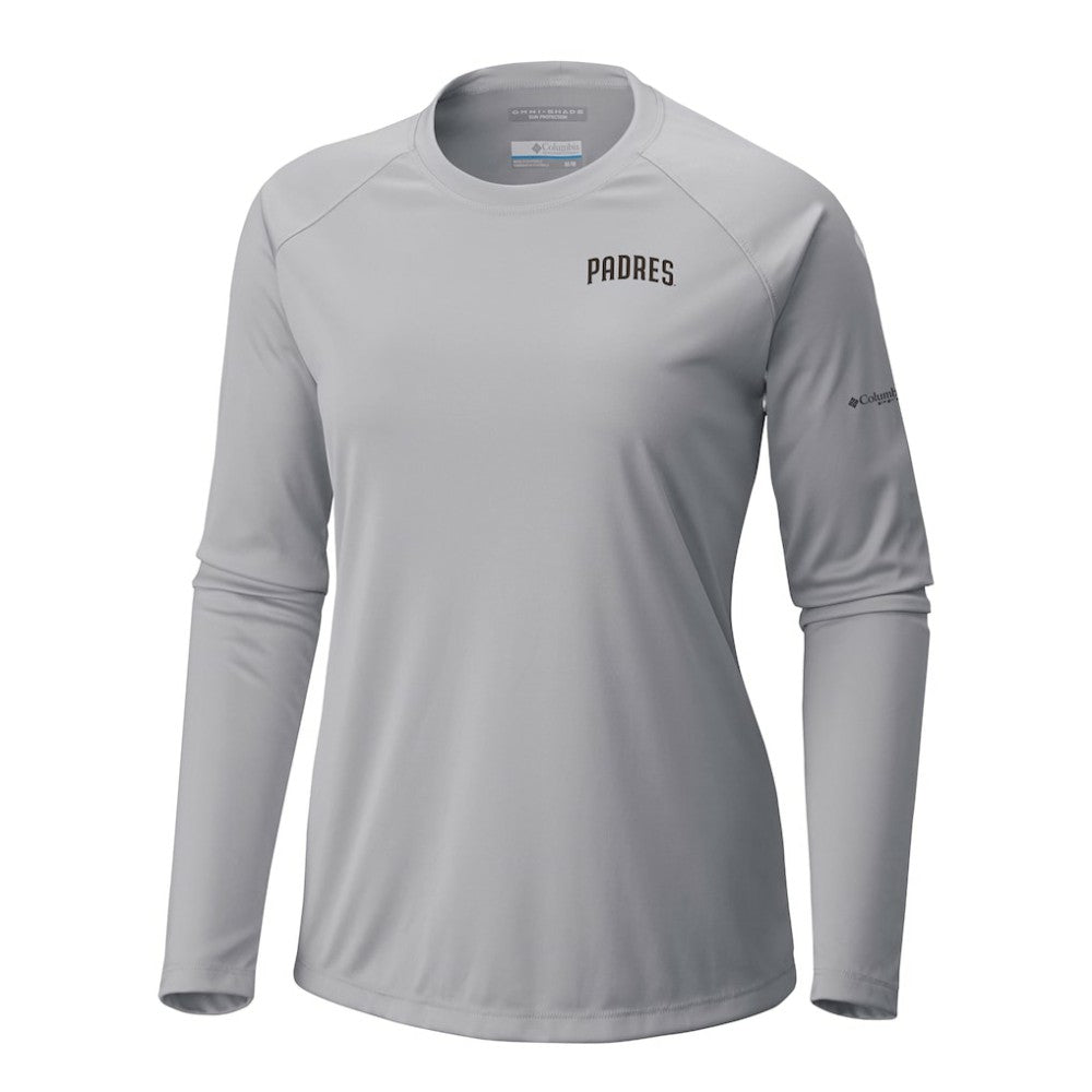 San Diego Padres Columbia Tidal Tee II Long Sleeve T-Shirt - Gray - Columbia Discount