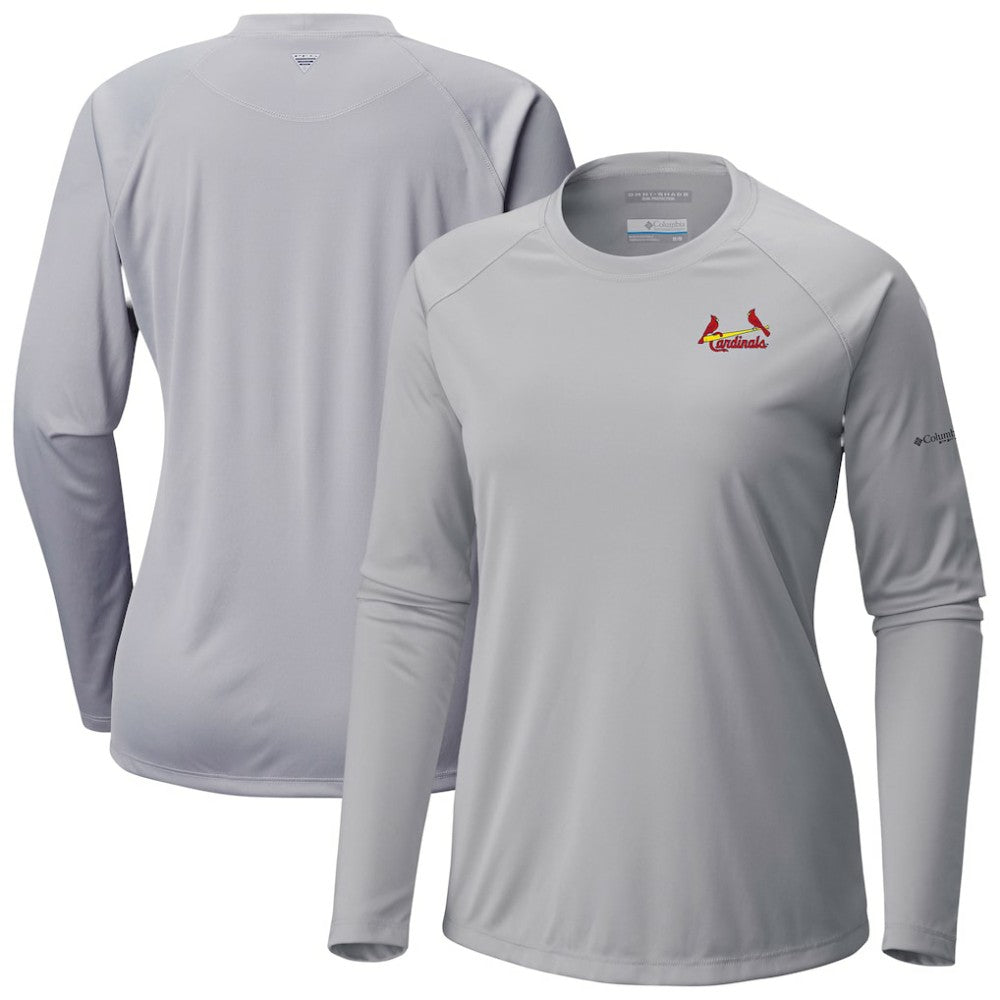 St. Louis Cardinals Columbia Tidal Tee II Long Sleeve T-Shirt - Gray - Columbia Online
