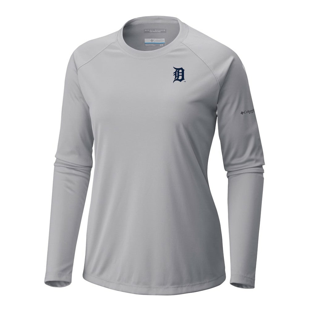 Detroit Tigers Columbia Tidal Tee II Long Sleeve T-Shirt - Gray - Columbia Sale
