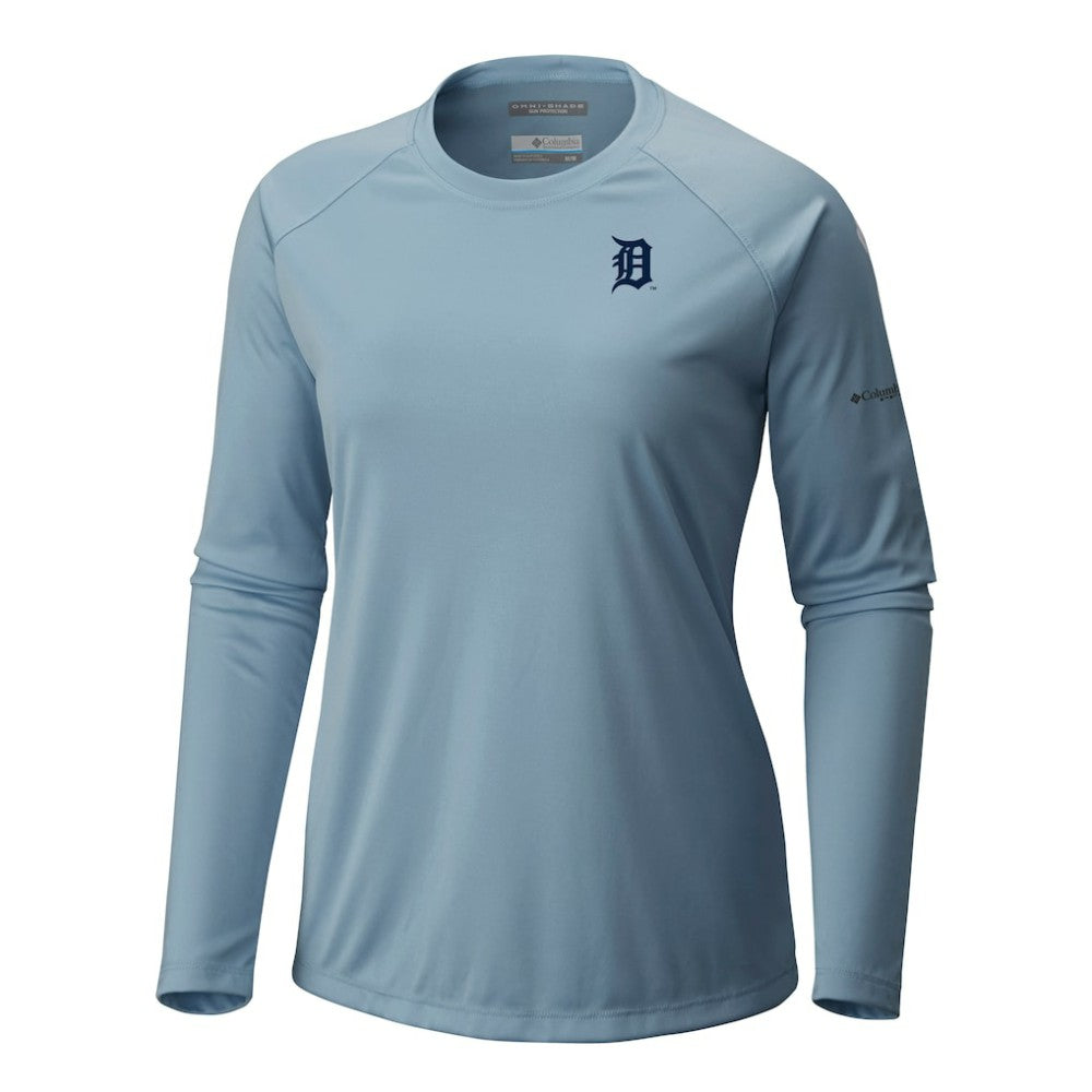 Detroit Tigers Columbia Tidal Tee II Long Sleeve T-Shirt - Light Blue - Columbia Online