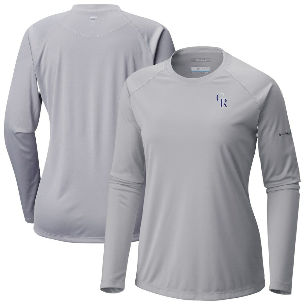 Colorado Rockies Columbia Tidal Tee II Long Sleeve T-Shirt - Gray - Columbia Online