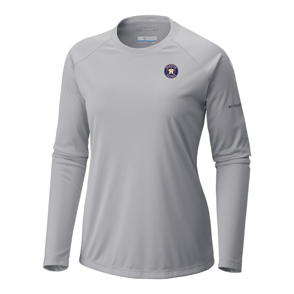 Houston Astros Columbia Tidal Tee II Long Sleeve T-Shirt - Gray - Columbia Sale