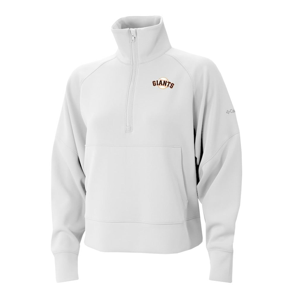 San Francisco Giants Columbia Women's Wickhams Hills Raglan Omni-Wick Quarter-Zip Pullover - White - Columbia Online