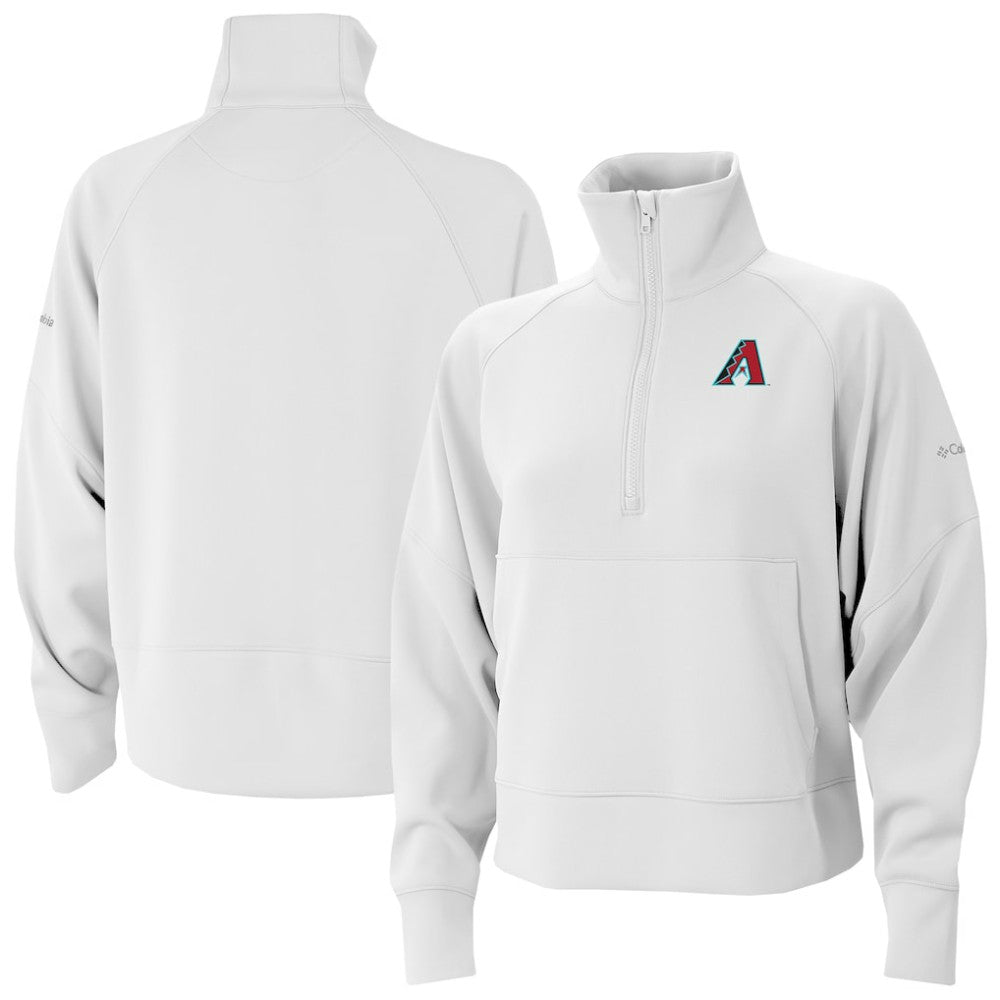 Arizona Diamondbacks Columbia Women's Wickhams Hills Raglan Omni-Wick Quarter-Zip Pullover - White - Columbia Online