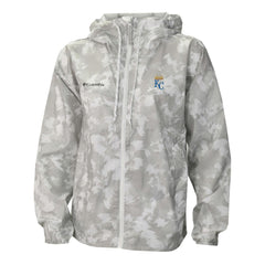 Kansas City Royals Columbia Women's Flash Challenger Full-Zip Hoodie Windbreaker Jacket - Gray/White - Columbia Online