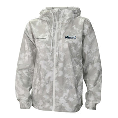 Miami Marlins Columbia Women's Flash Challenger Full-Zip Hoodie Windbreaker Jacket - Gray/White - Columbia Online