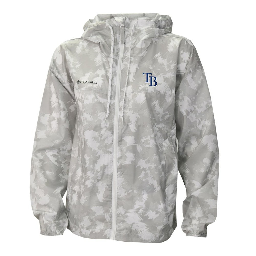 Tampa Bay Rays Columbia Women's Flash Challenger Full-Zip Hoodie Windbreaker Jacket - Gray/White - Columbia Online