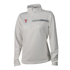 Texas Rangers Columbia Women's Skiff Guide Fleece Half-Zip Pullover Jacket - White - Columbia Online